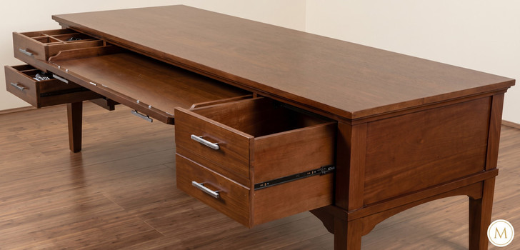 8ft Mahogany Minimalist Office Desk