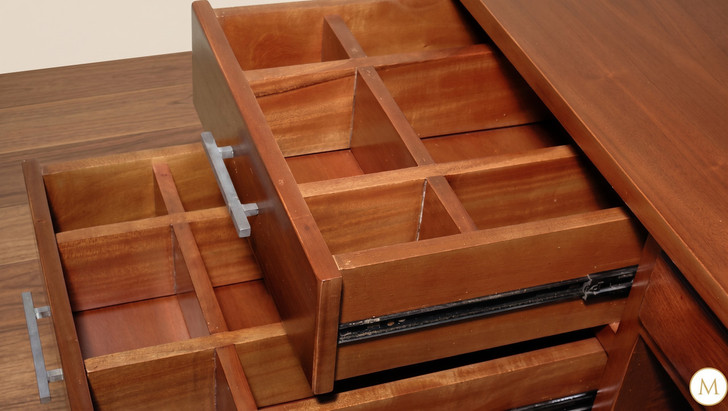 8ft Mahogany Minimalist Office Desk