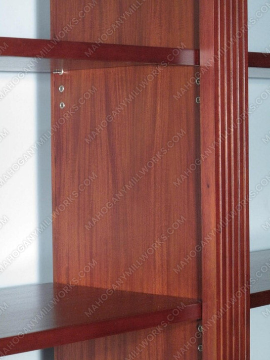 10.5Ft Cherry 20-Tier Open Wall Bookcase