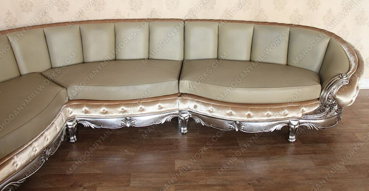 Large Genuine Leather Upholstered Sectional Corner Sofa Couch