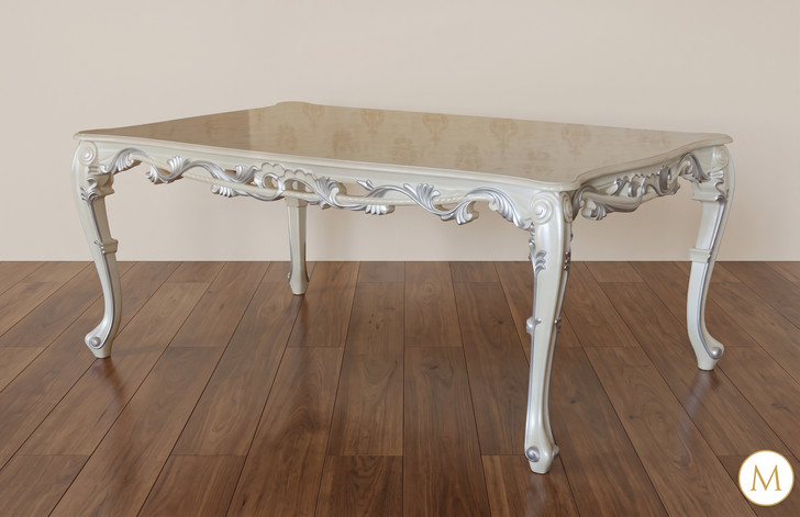 7pc Antique Pearl White Dining Set