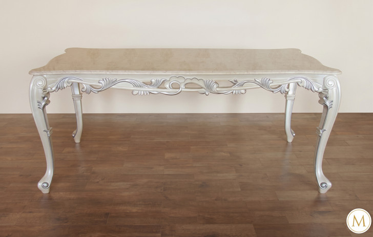 7pc Antique Pearl White Dining Set