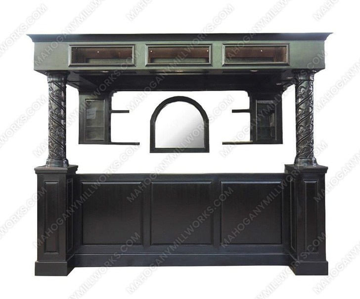 11ft Custom Mahogany Canopy Pub Bar