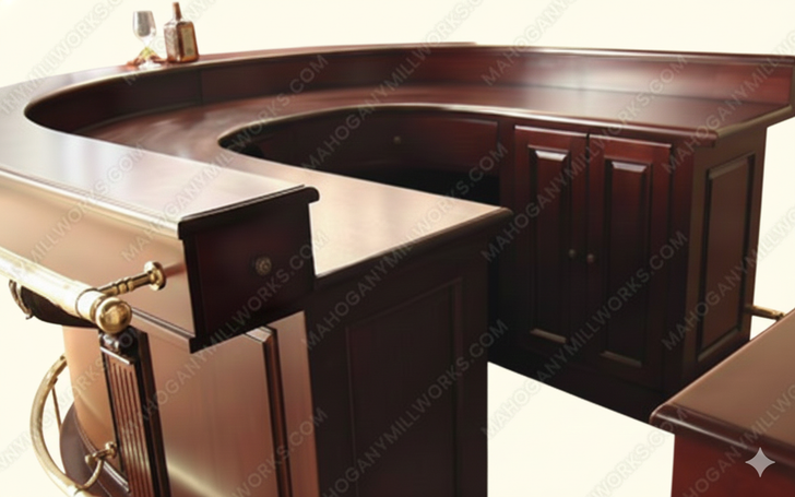 Regal Cherry U-Shape Horseshoe Pub Bar Set
