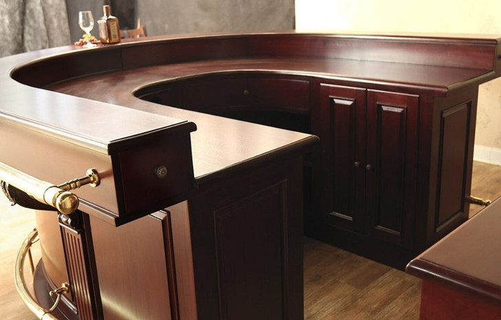 7.5ft Regal Cherry U-Shape Horseshoe Bar