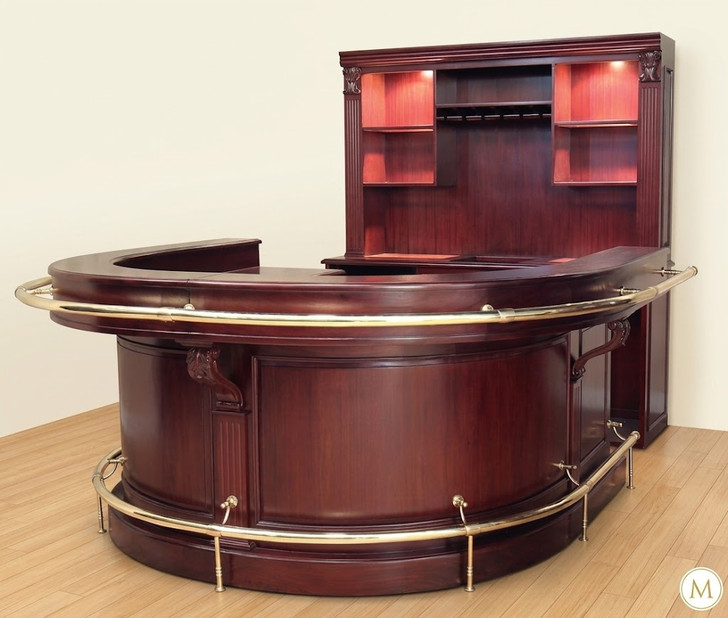 7.5ft Regal Cherry U-Shape Horseshoe Bar