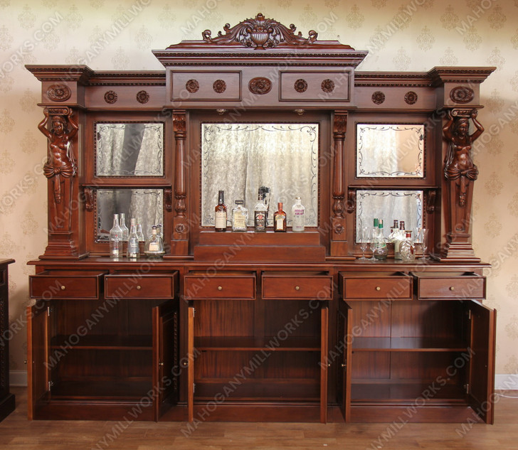 10ft Mahogany Victorian Saloon Pub Bar