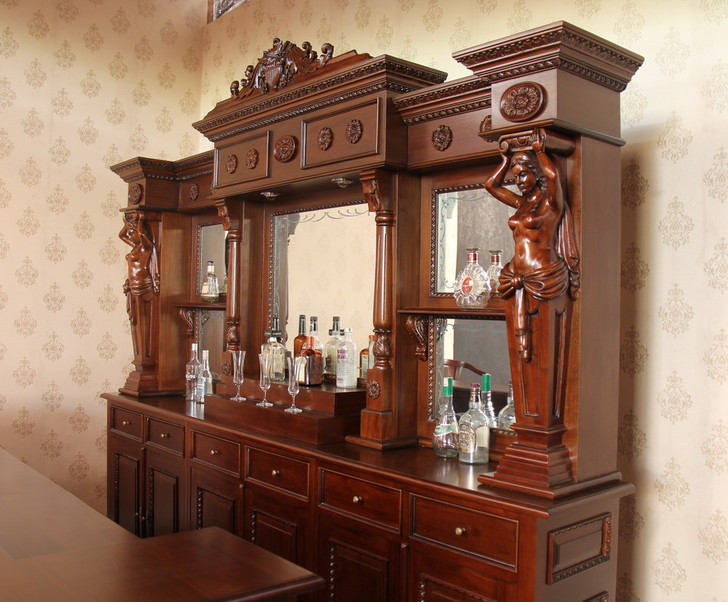 10ft Mahogany Victorian Saloon Pub Bar