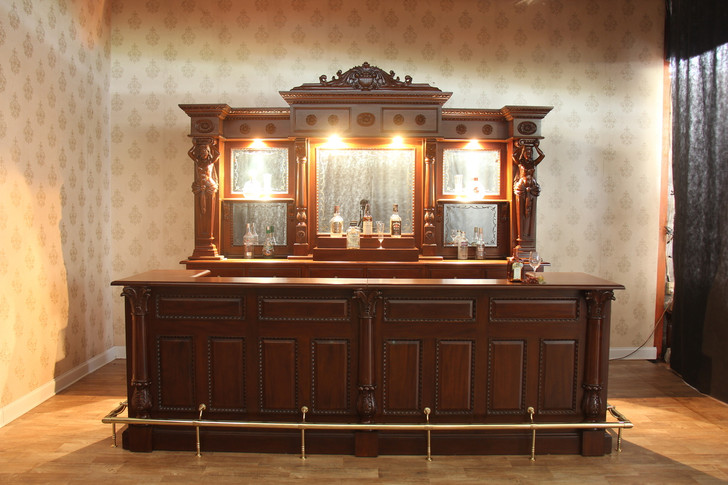 10ft Mahogany Victorian Saloon Pub Bar