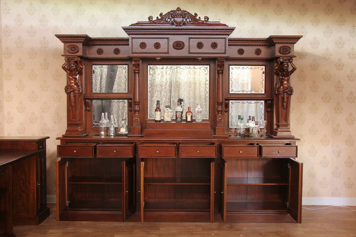 10ft Mahogany Victorian Saloon Pub Bar