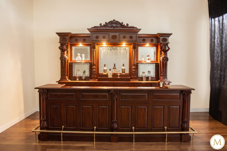 10ft Mahogany Victorian Saloon Pub Bar
