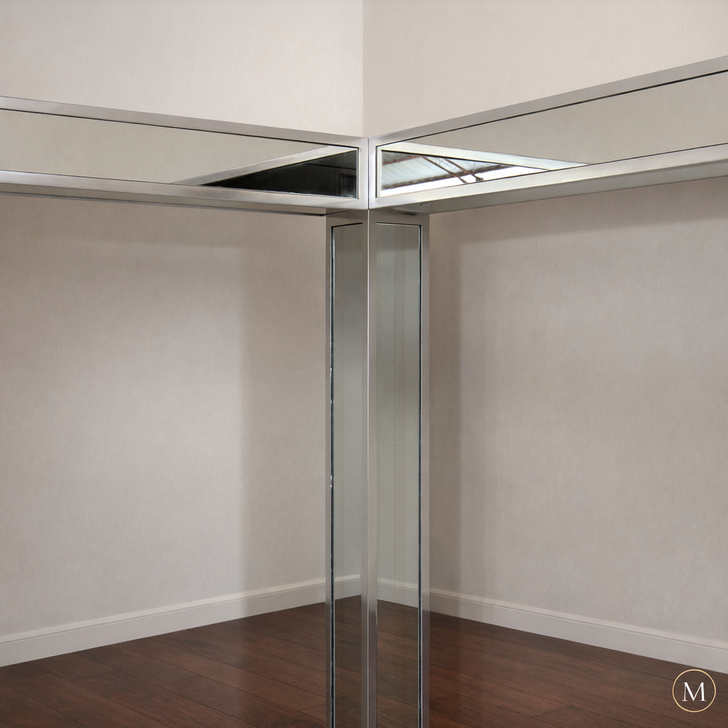 Mirrored Four Poster Canopy Bed