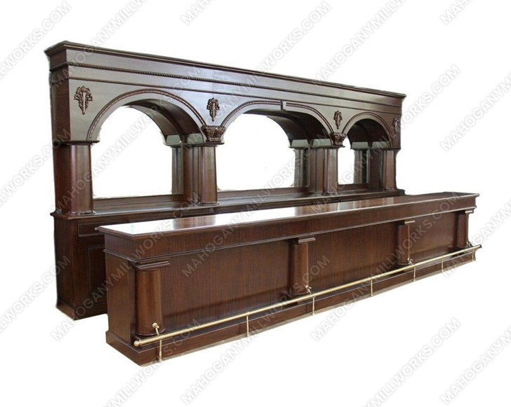 20ft Mahogany Saloon Bar Front