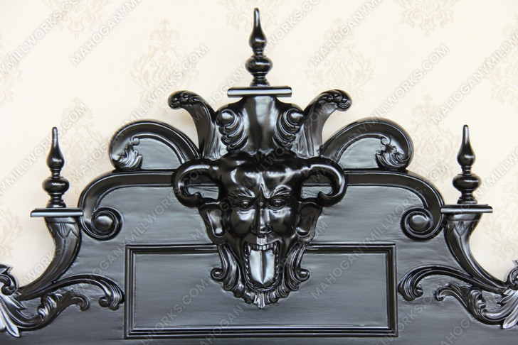 Black Gothic Demon Bed w/ Satin Finish