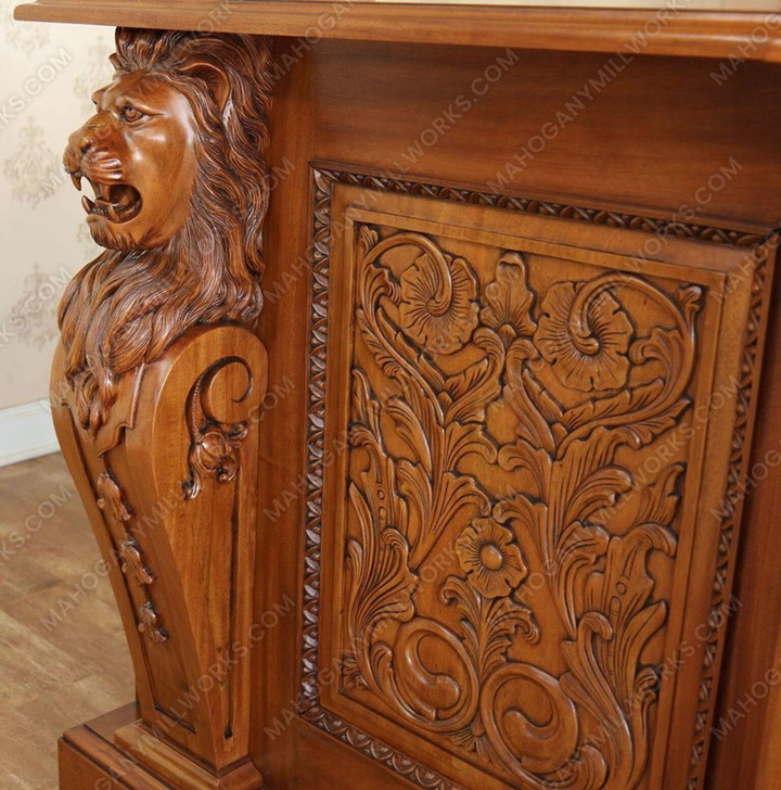 10ft Gothic Light Mahogany Canopy Saloon Pub Bar