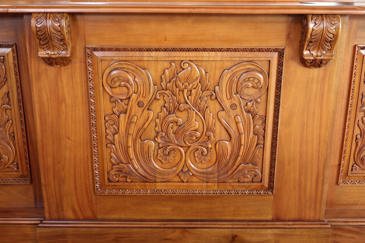 10ft Light Mahogany Gothic Canopy Pub Bar