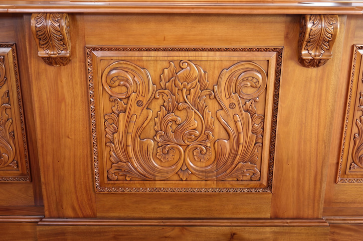 10ft Light Mahogany Gothic Canopy Pub Bar