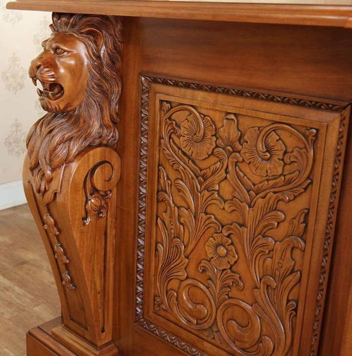 10ft Light Mahogany Gothic Canopy Pub Bar