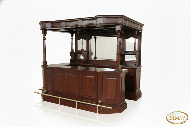 8.5ft Traditional Mahogany Canopy Bar