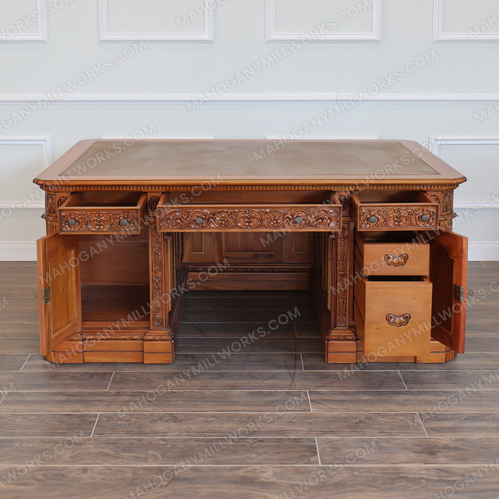 6ft Natural Mahogany Presidential Resolute Desk