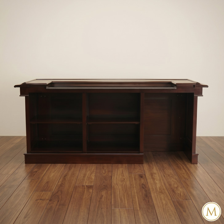 8ft Tobacco Corinthian Bar Front w/ Granite Bartender Working Area