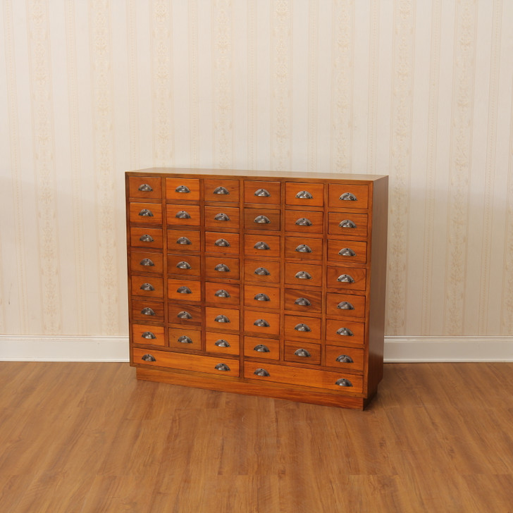 Honey Mahogany 44-Drawer Apothecary Chest