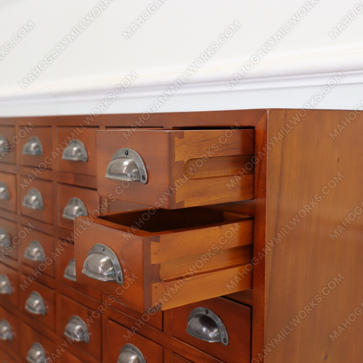 Honey Mahogany 44-Drawer Apothecary Chest
