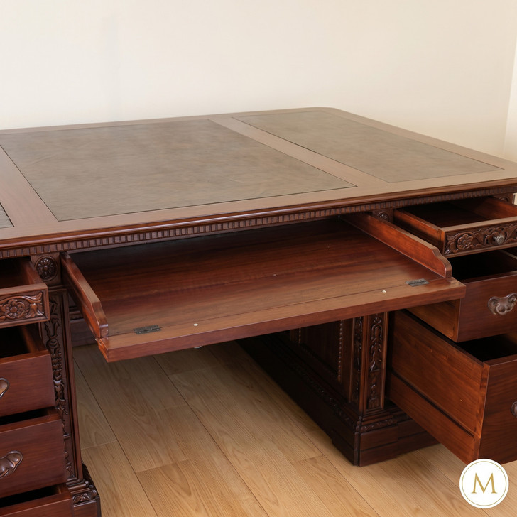 6.5ft Mahogany Presidential Resolute Desk (For Tall People)