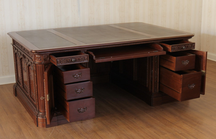 6.5ft Mahogany Presidential Resolute Desk (For Tall People)
