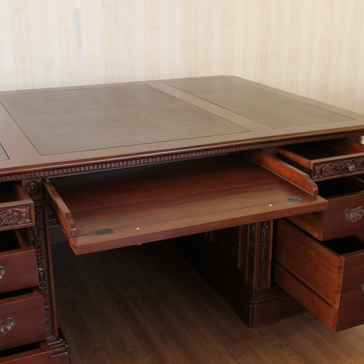 6.5ft Mahogany Presidential Resolute Desk (For Tall People)