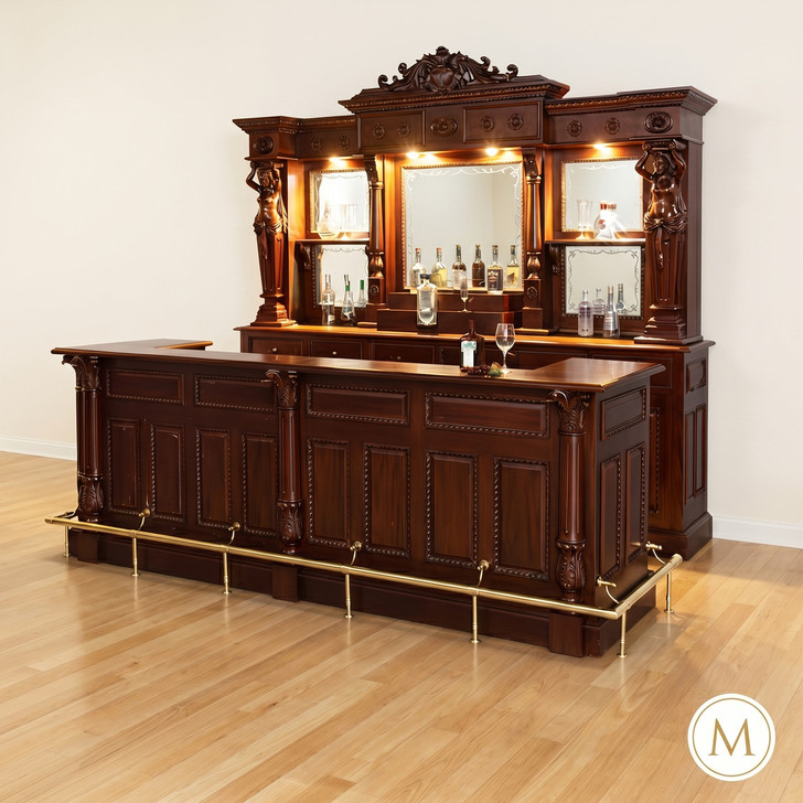10.5ft Mahogany/Walnut Victorian Lady Saloon Bar