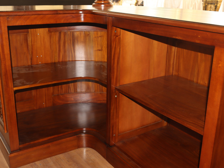 8ft Light Mahogany Traditional Corner Canopy Bar