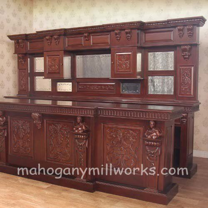 The Belmont 15ft Ornate Gothic Lion Bar