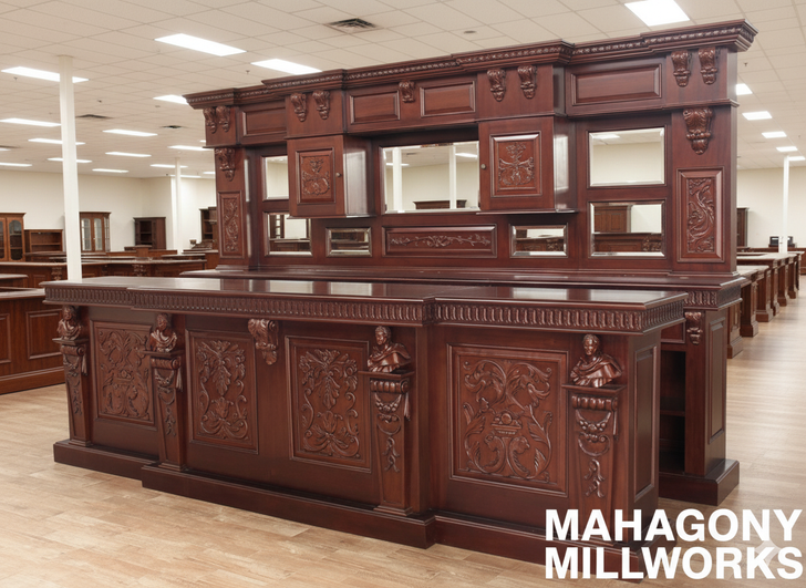 The Belmont 15ft Ornate Gothic Lion Bar