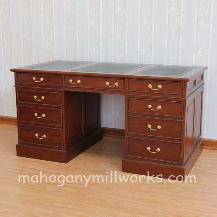 Leather Top Desk, Mahogany Executive Desk.