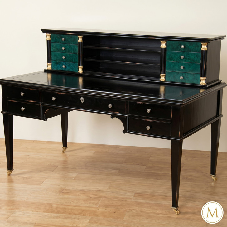Ebony/Emerald Green Writing Table/Desk