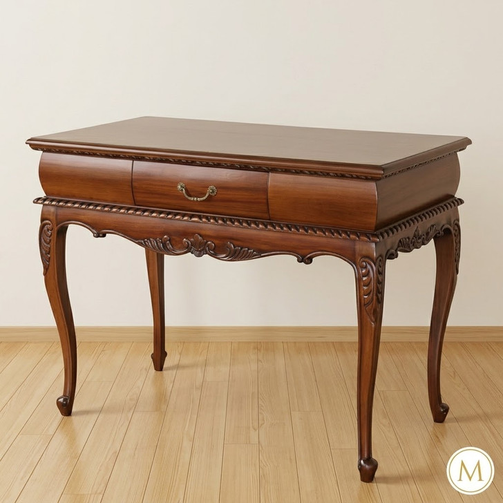 Mahogany Chippendale 1 Drawer Small Writing Table Desk