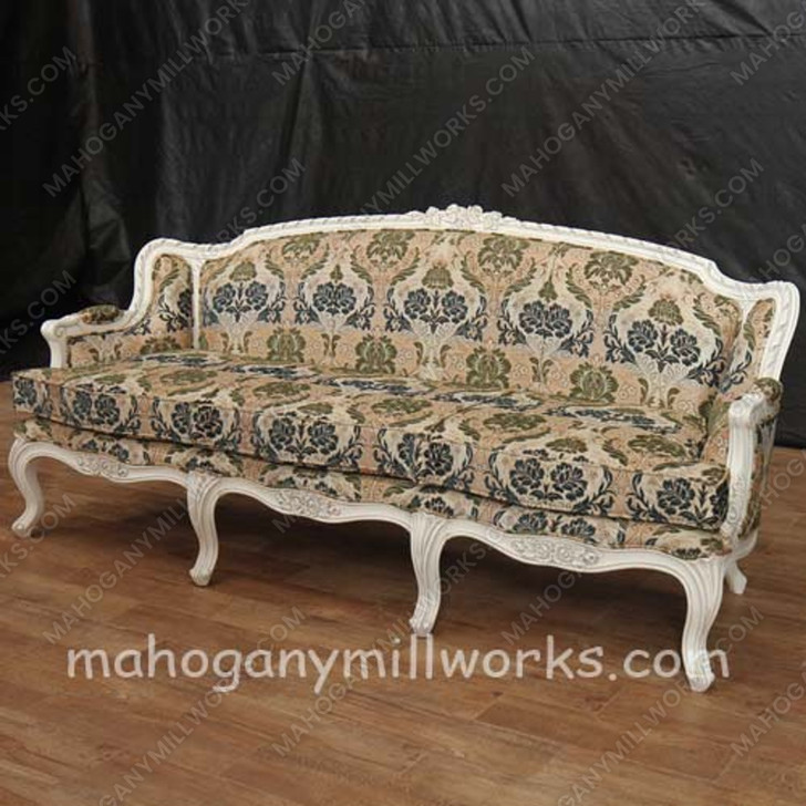 White Louis Carved Sofa Couch