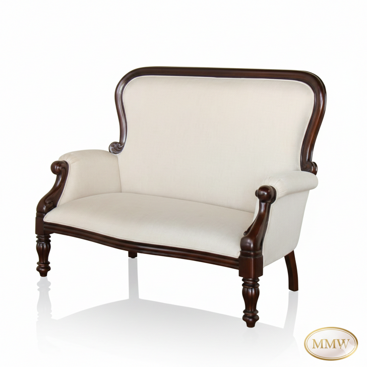 4.25ft Mahogany Grandfather Loveseat