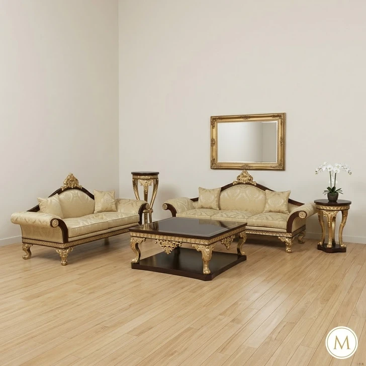 3pc French Empire Living Room Sofa Set