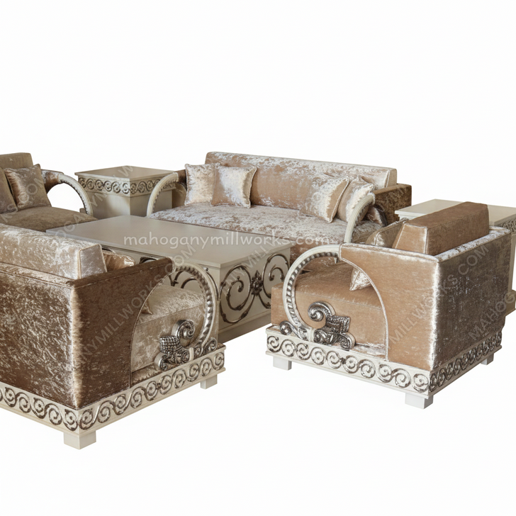 7pc Deco Venetian Living Room Set