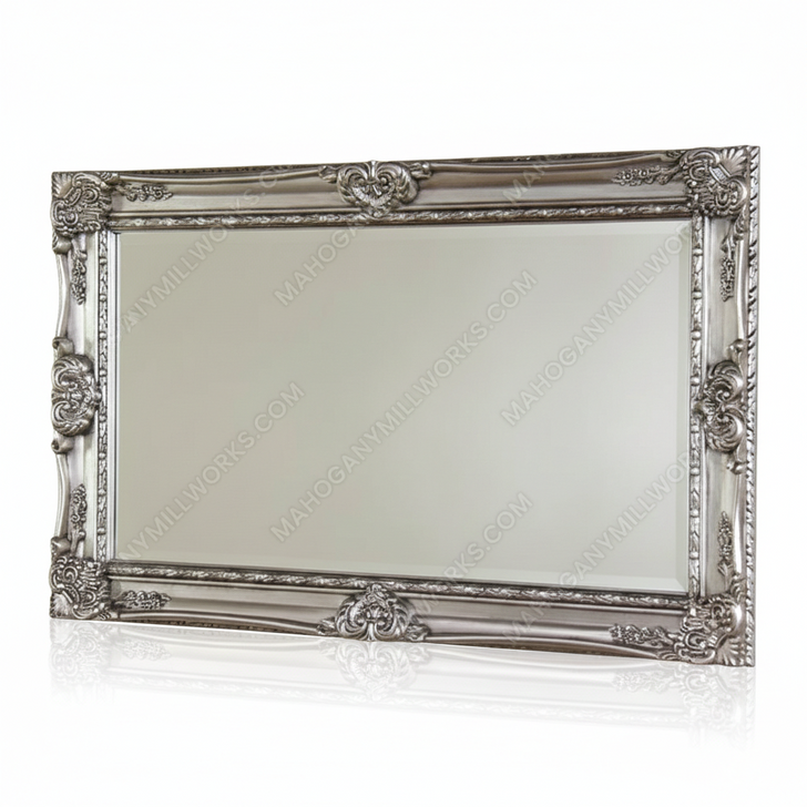Louis Rectangular Silver Leaf Mirror