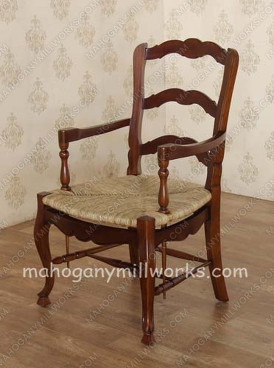 Mahogany Ladderback Dining Arm Chair
