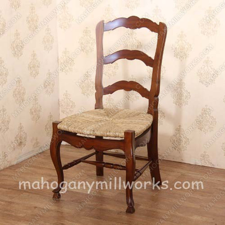 Mahogany Ladderback Dining Side Chair