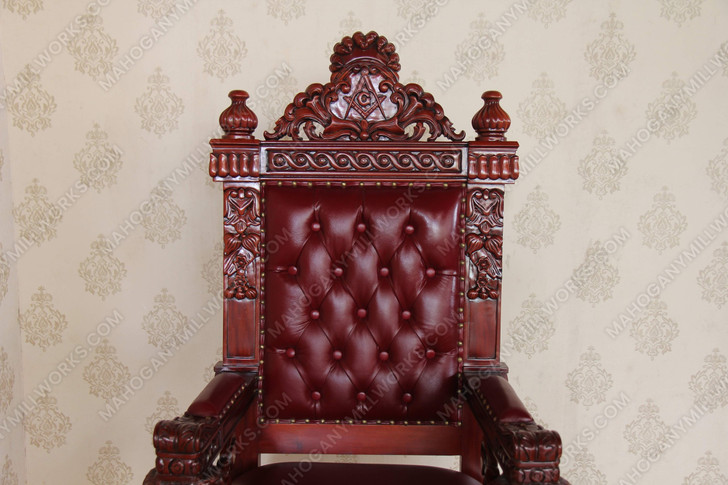 Genuine Leather Church Bishop's Throne Chair