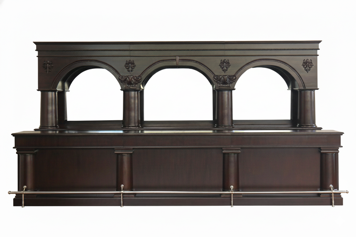16ft Dark Mahogany Brunswick Saloon Pub Bar