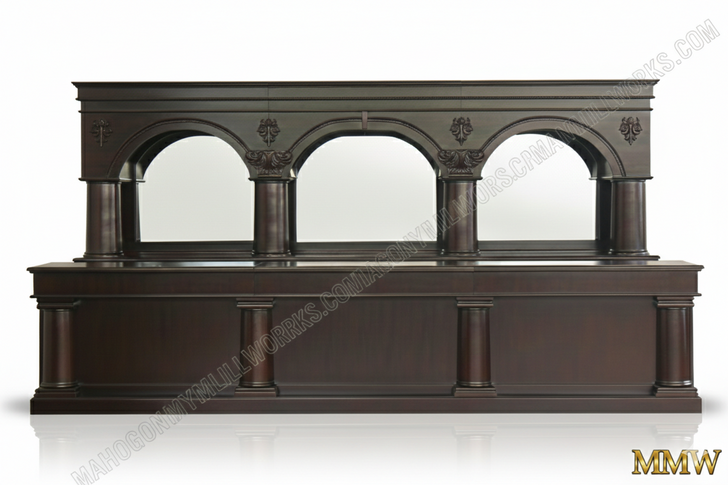 16ft Dark Mahogany Brunswick Saloon Pub Bar