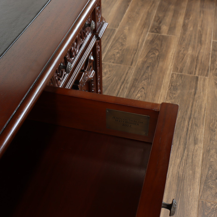 6ft Dark Walnut Presidential Resolute Office Desk Replica (6ft x 36"D)