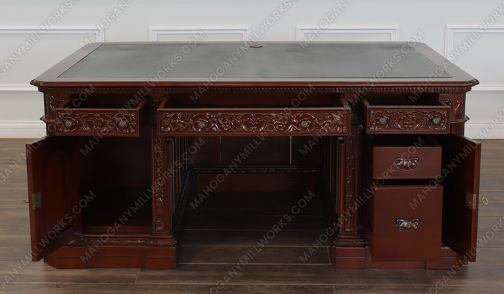 6ft Dark Walnut Presidential Resolute Desk Replica (6ft x 36"D)
