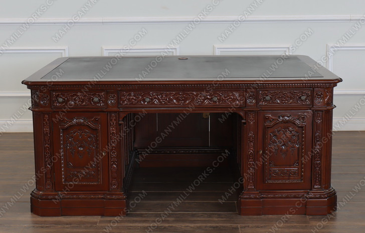 6ft Dark Walnut Presidential Resolute Office Desk Replica (6ft x 36"D)